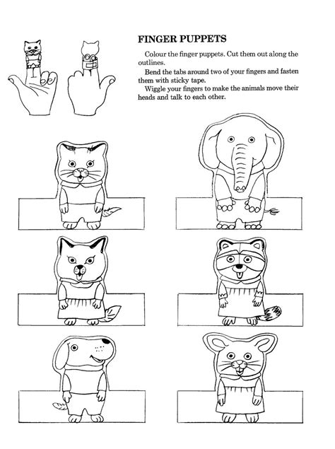 hand and finger puppets|free printable finger puppet patterns.